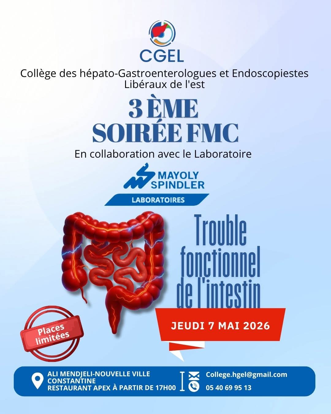 Affiche Trouble fonctionnel de l’intestin — 3ème soirée FMC